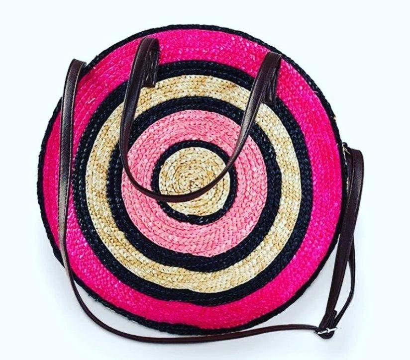 sac rond en paille - look'afrik paris